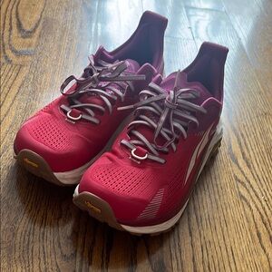 Altra Pink and Red Athletic Shoes with Cushioned Midsole